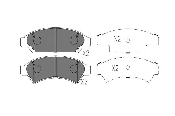 Brake Pad Set, disc brake (KBP-9127)