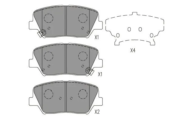 Brake Pad Set, disc brake (KBP-3050)