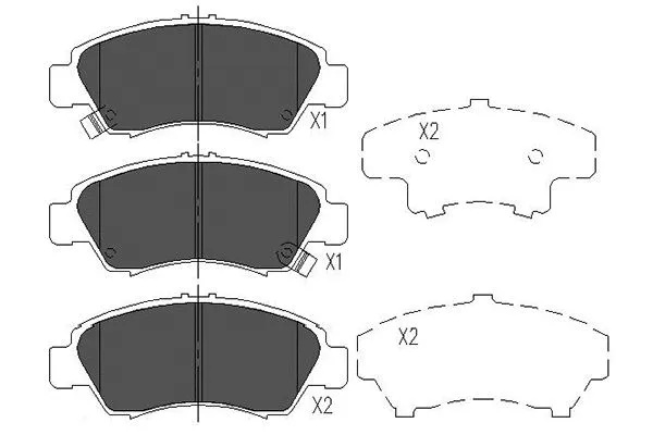 Brake Pad Set, disc brake (KBP-2004)