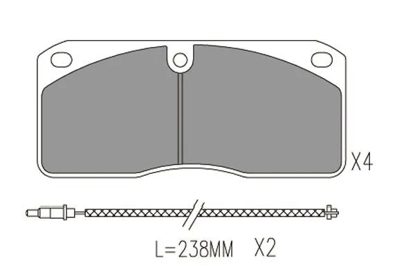 Brake Pad Set, disc brake (KBP-6622)