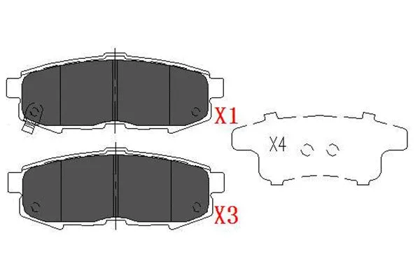 Brake Pad Set, disc brake (KBP-4555)