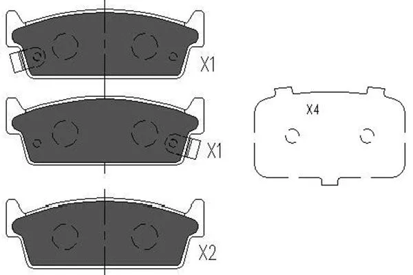 Brake Pad Set, disc brake (KBP-6548)