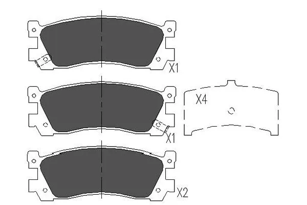 Brake Pad Set, disc brake (KBP-4536)