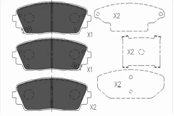 Brake Pad Set, disc brake (KBP-3040)