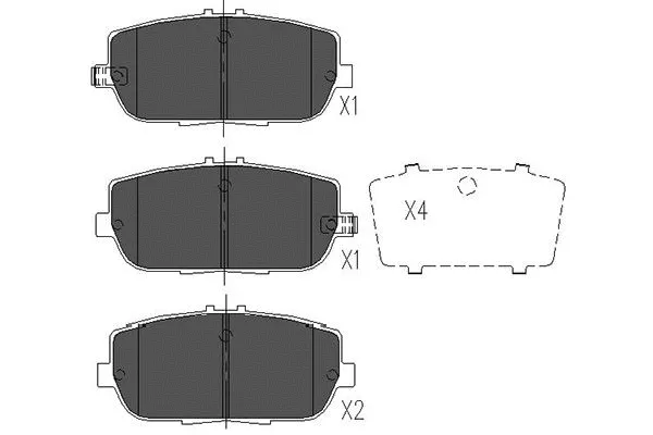 Brake Pad Set, disc brake (KBP-4551)