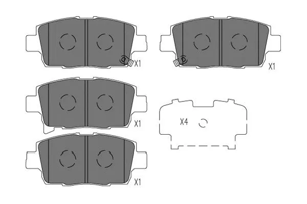 Brake Pad Set, disc brake (KBP-9134)