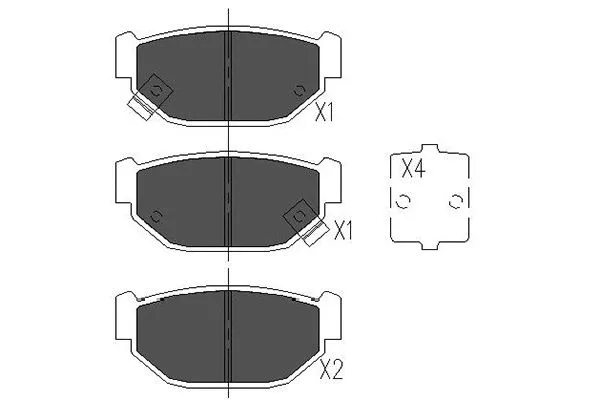 Brake Pad Set, disc brake (KBP-8007)