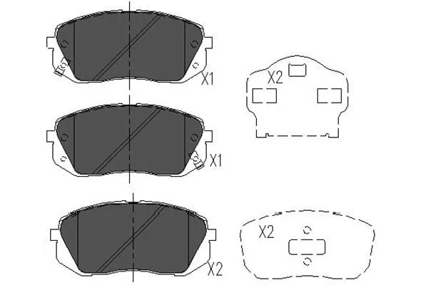 Brake Pad Set, disc brake (KBP-4018)