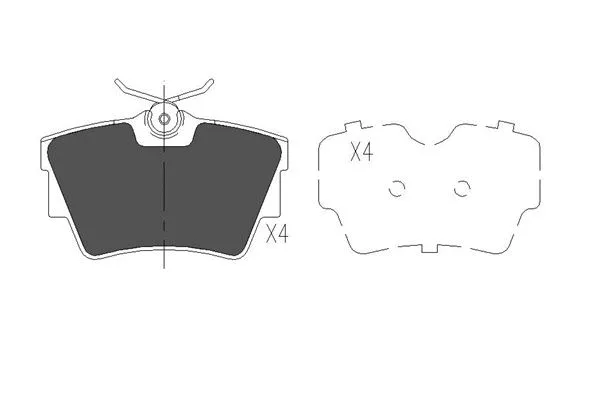Brake Pad Set, disc brake (KBP-6604)