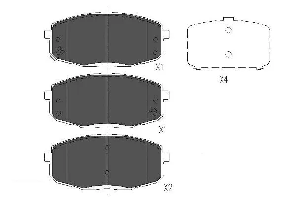 Brake Pad Set, disc brake (KBP-3036)