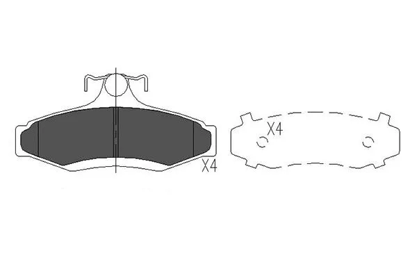 Brake Pad Set, disc brake (KBP-1006)
