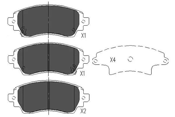 Brake Pad Set, disc brake (KBP-9010)