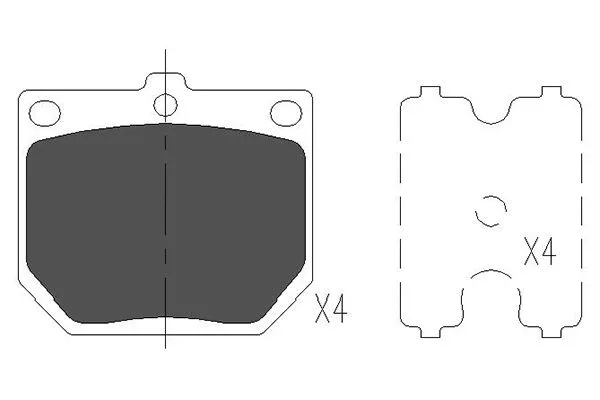 Brake Pad Set, disc brake (KBP-6569)