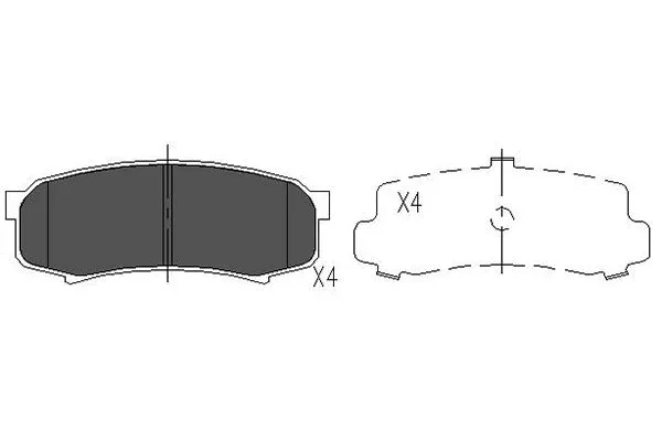 Brake Pad Set, disc brake (KBP-9007)