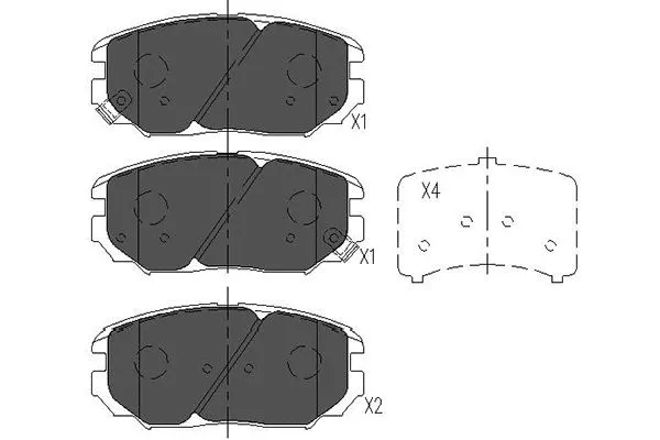 Brake Pad Set, disc brake (KBP-3020)
