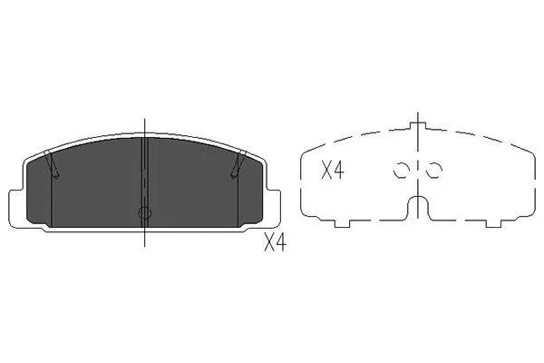 Brake Pad Set, disc brake (KBP-4506)