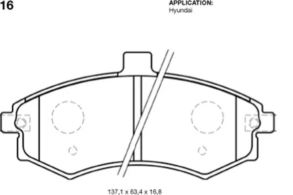 Brake Pad Set, disc brake (BP-3016)