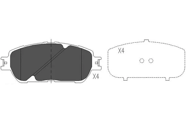Brake Pad Set, disc brake (KBP-9090)