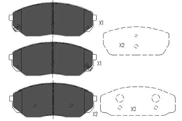 Brake Pad Set, disc brake (KBP-4014)