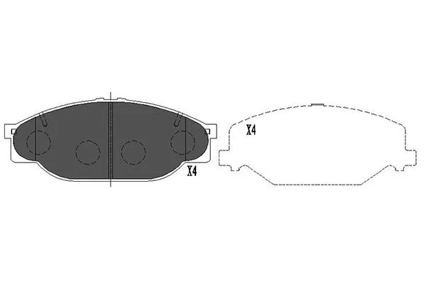 Brake Pad Set, disc brake (KBP-9039)