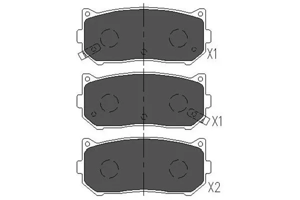 Brake Pad Set, disc brake (KBP-4001)