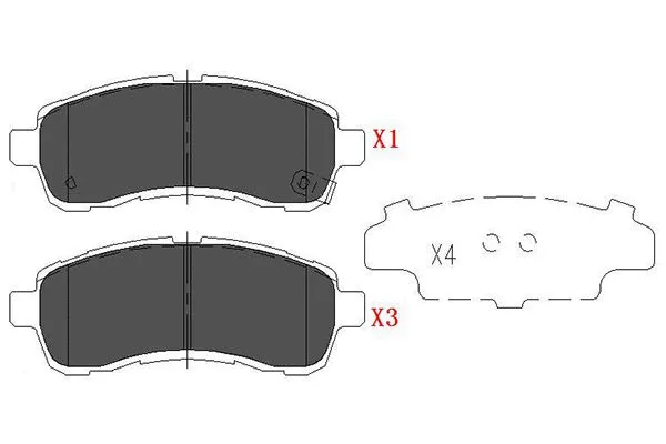 Brake Pad Set, disc brake (KBP-4560)