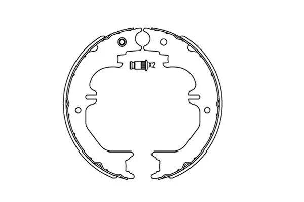 Brake Shoe Set, parking brake (KBS-9923)