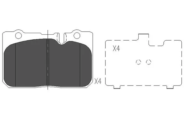 Brake Pad Set, disc brake (KBP-9053)