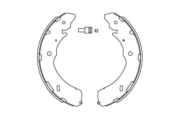 Brake Shoe Set (KBS-6407)