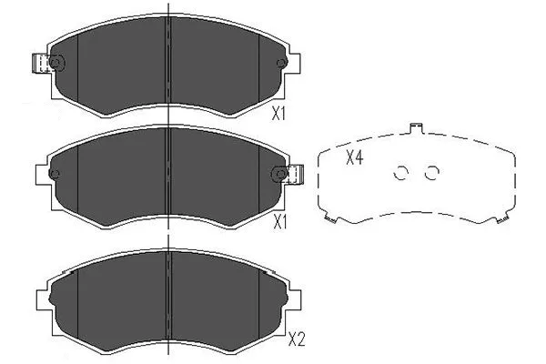 Brake Pad Set, disc brake (KBP-3027)