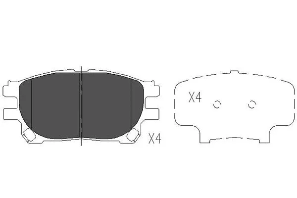Brake Pad Set, disc brake (KBP-9121)