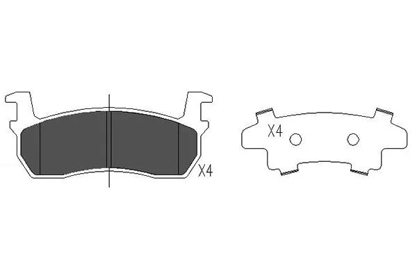 Brake Pad Set, disc brake (KBP-6594)