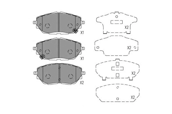 Brake Pad Set, disc brake (KBP-9153)
