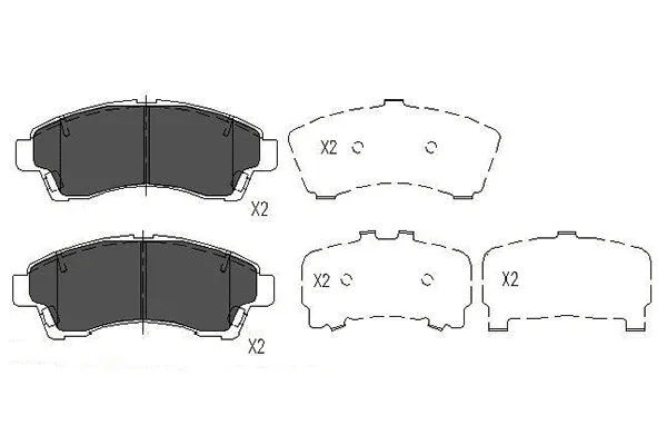 Brake Pad Set, disc brake (KBP-4534)