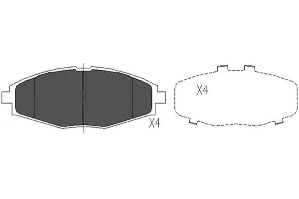 Brake Pad Set, disc brake (KBP-1002)