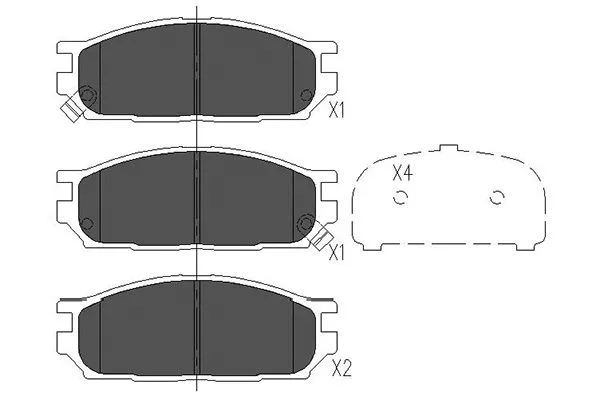 Brake Pad Set, disc brake (KBP-5530)