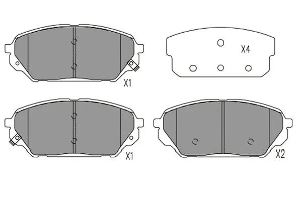 Brake Pad Set, disc brake (KBP-3039)