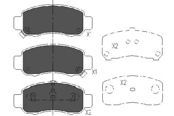 Brake Pad Set, disc brake (KBP-2033)
