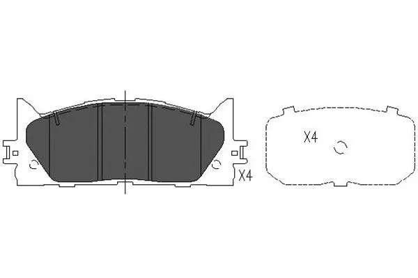 Brake Pad Set, disc brake (KBP-9087)