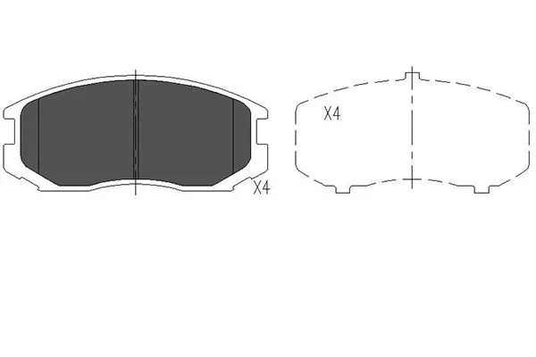 Brake Pad Set, disc brake (KBP-5505)