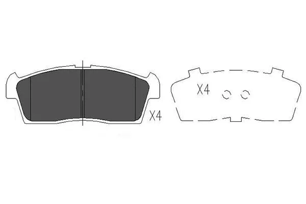 Brake Pad Set, disc brake (KBP-8521)