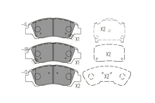 Brake Pad Set, disc brake (KBP-3047)