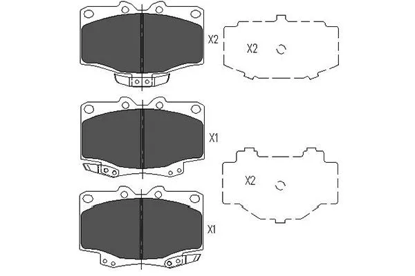 Brake Pad Set, disc brake (KBP-9048)