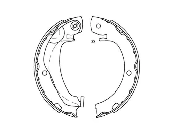 Brake Shoe Set, parking brake (KBS-9924)