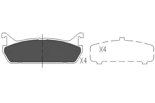 Brake Pad Set, disc brake (KBP-4507)