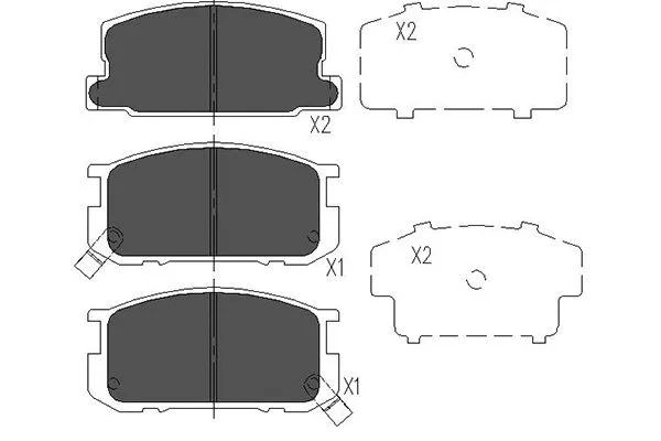 Brake Pad Set, disc brake (KBP-9035)