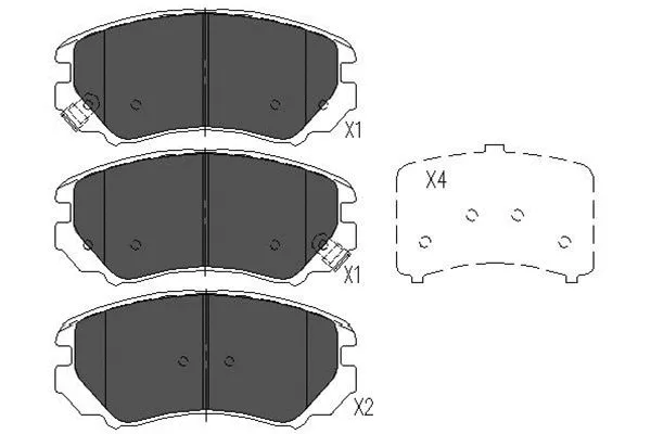 Brake Pad Set, disc brake (KBP-3008)