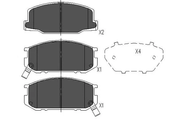 Brake Pad Set, disc brake (KBP-9031)