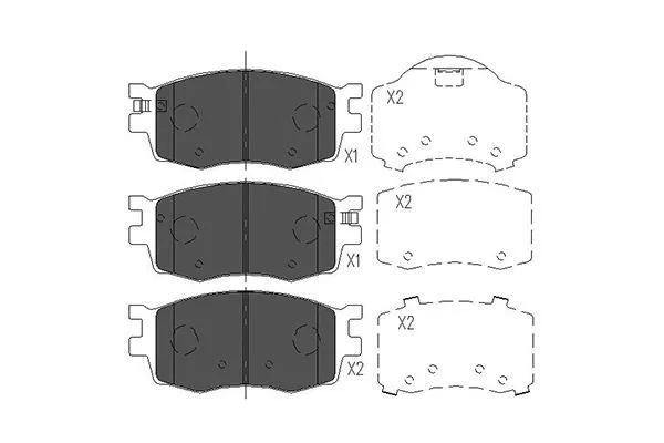 Brake Pad Set, disc brake (KBP-3022)