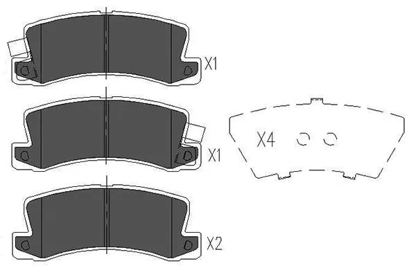 Brake Pad Set, disc brake (KBP-9022)